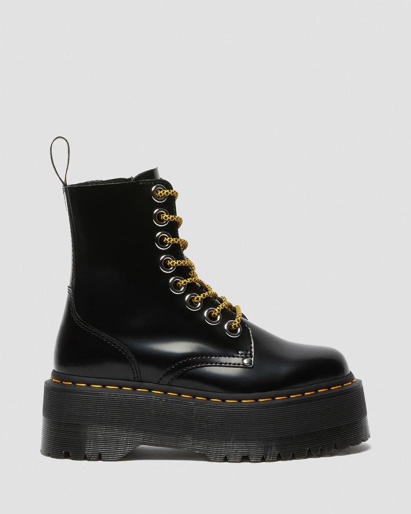 Women's Dr Martens Jadon Max Platform Boots Black | AU 239ILH